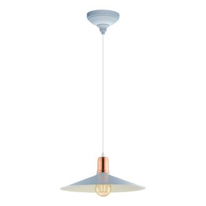 Bridport 1 Light Pendant Pastel Light Blue - 49032