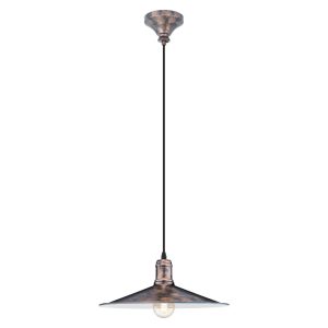 Bridport 1 Light Pendant Antique Copper - 49454