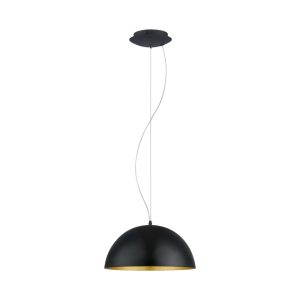 Gaetano 1 Light Pendant Small Black / Gold - 94935