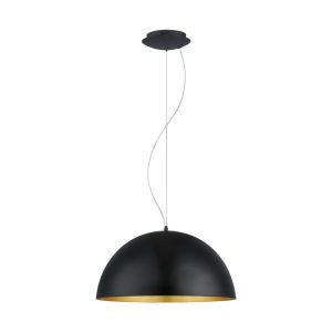 Gaetano 1 Light Pendant Large Black / Gold - 94936