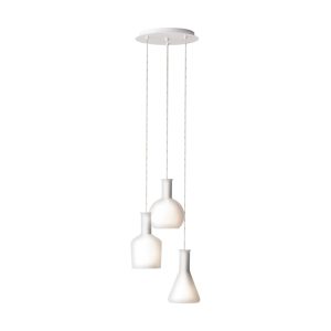 Pascoa 3 Light Round Pendant White - 39142