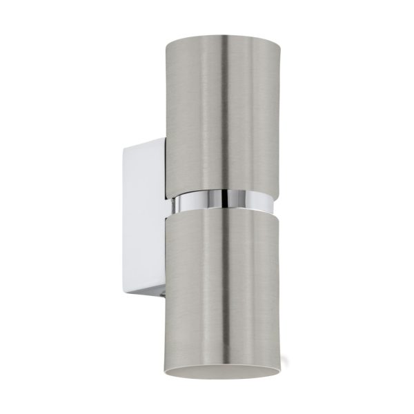 Passa 6.6W Round LED Wall Light Satin Nickel & Chrome / Warm White - 96261