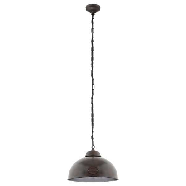 Truro 1 Light Pendant Antique Brown - 49632