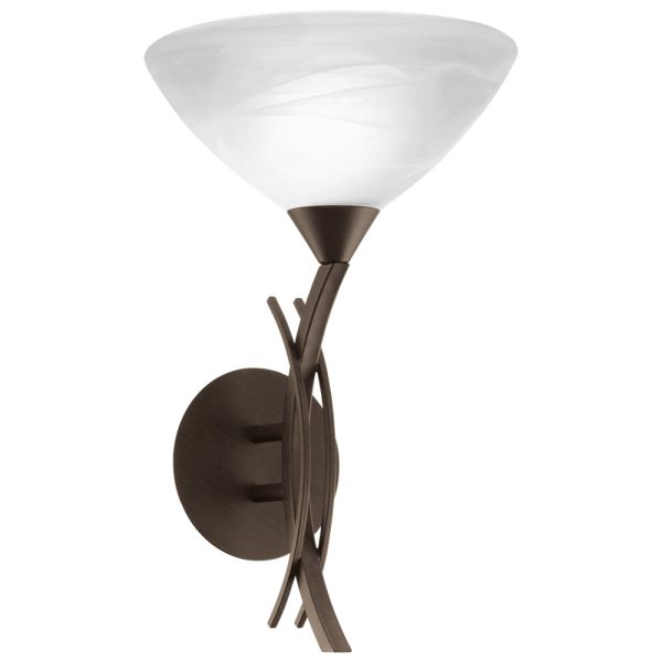 Vinovo 1 Light Wall Light Dark Brown - 91434