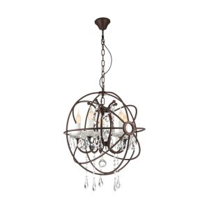 West Fenton 5 Light Crystal Chandelier Rust - 49741