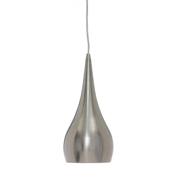 Goccia 1 Light Pendant Brushed Chrome - GOCCIA-B/CH