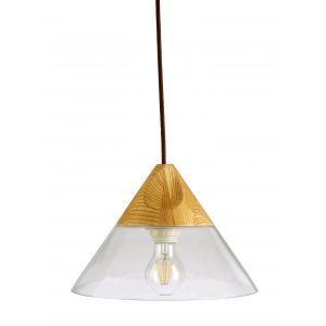 Insta 1 Light Pendant Clear / Wood - INSTA270-CL