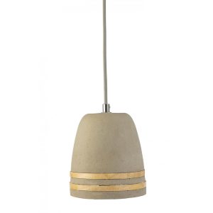 Pakita 1 Light Pendant Small Concrete - PAKITA-155