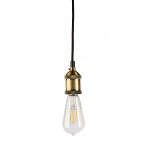 Single 1 Light Pendant Black / Brass - SINGLE-1