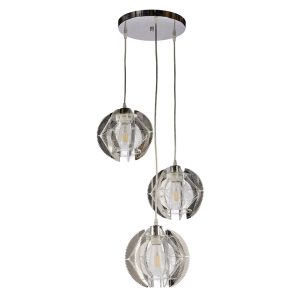 Space 3 Light Pendant Chrome - SPACE-3P