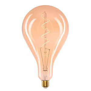 Cosmos PS160 4W E27 Maxi Amber Coated Flexible Filament LED Globe - 20297