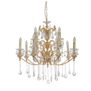 Amatrice 12 Light Crystal Chandelier Gold - AMATRICE-12L