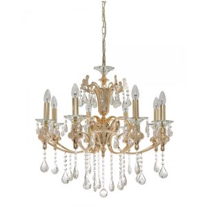 Amatrice 8 Light Crystal Chandelier Gold - AMATRICE-8L