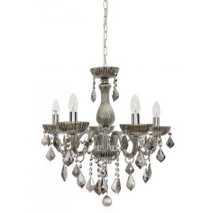 Avenue 5 Light Crystal Chandelier Chrome - AVENUE-5L