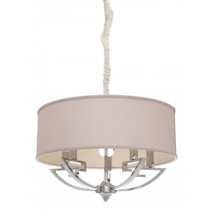 Belair 5 Light Pendant Chrome / Grey - BELAIR-5L