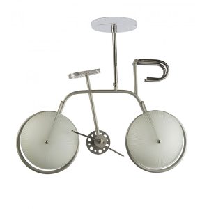 Bike 2 Light Pendant Chrome - BIKE-HL8001-2