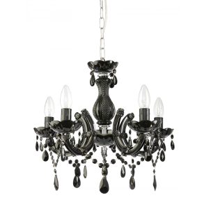 C-Mar 5 Light Chandelier Black - C-MAR-5-BLK