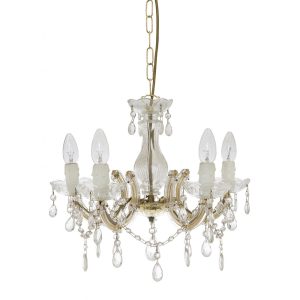 C-Mar 5 Light Chandelier Gold - C-MAR-5-GLD