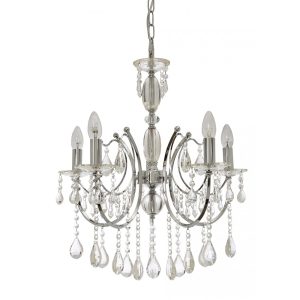 Celine 5 Light Crystal Chandelier Chrome - CELINE-5L