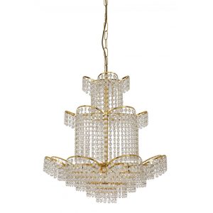 Cesta 6 Light Crystal Pendant Gold - CESTA-6-GLD