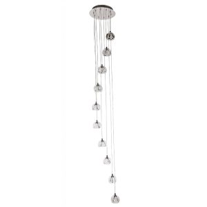 Champagne 10 Light 12V Round Pendant Chrome / Clear - CHAMPAGNE-10 RND