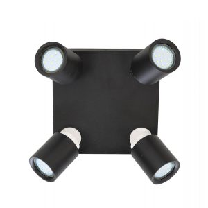 Cordero 18W Square Plate LED Spotlight Black / Cool White - CORDERO-4SQ