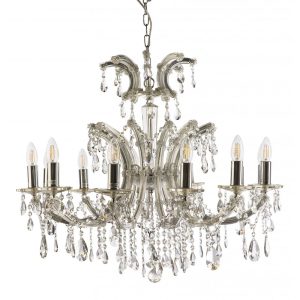 Davinci 12 Light Crystal Chandelier Large Chrome - DAVINCI-12-CH