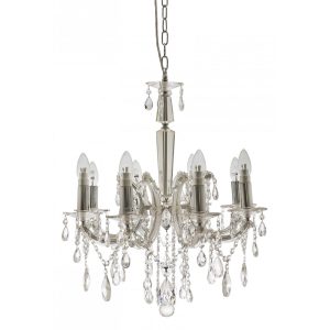 Davinci 8 Light Crystal Chandelier Chrome - DAVINCI-8-CH