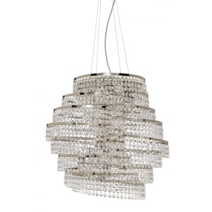 DNA 6 Light Crystal Pendant Chrome - DNA-6L