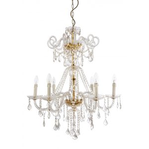 Dream 6 Light Crystal Chandelier Gold - DREAM-6GLD