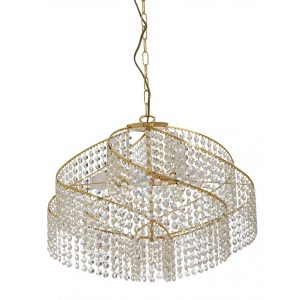 Eden 5 Light Crystal Pendant Gold - EDEN-5-GLD