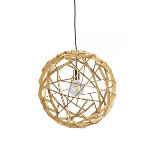 Geogro 1 Light Timber Pendant - GEOGRO-D600