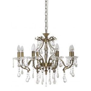 Giovana 8 Light Crystal Chandelier Bronze - GIOVANA-8L