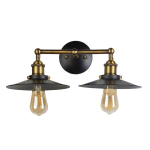 Grace 2 Light Wall Light Black / Bronze - GRACE-2L W/B