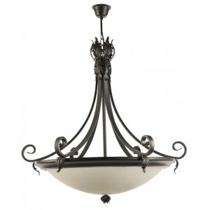 Alabaster 5 Light Pendant Large Black - JS1011-75-BLK