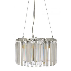 Lonza 6 Light Crystal Pendant Chrome - LONZA-40-PDT