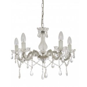 Marte 5 Light Crystal Chandelier Chrome - MARTE-5 CH