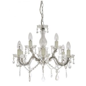 Marte 9 Light  Crystal Chandelier Chrome - MARTE-9 CH