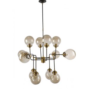 Norvegia 12 Light Pendant Bronze / Black - NORVEGIA-12L