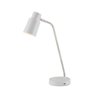 Rik Desk Lamp White / Brushed Chrome - OL93911BC