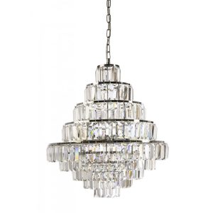 Piramido 17 Light Crystal Pendant Large Chrome - PIRAMIDO-17L CH