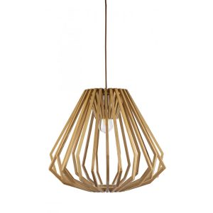 Ragusa 1 Light Timber Pendant Large - RAGUSA-1P LG WOOD