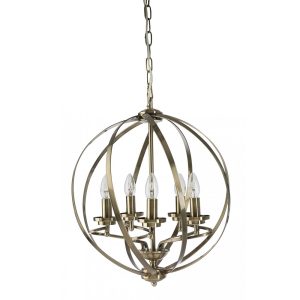 Rehzo 5 Light Pendant Bronze - REHZO-5 BRZ