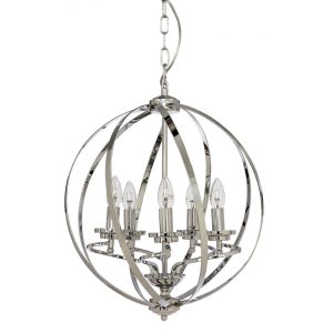 Rehzo 5 Light Pendant Chrome - REHZO-5 CH