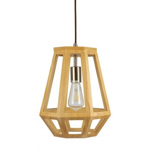 Santon 1 Light Timber Pendant Small - SANTON-30