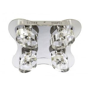 Zodiac 4 Light Flush Mount Light Small Chrome - ZODIAC-4P