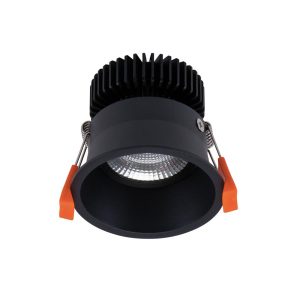 Anti Glare Deep Set 10W LED Dimmable Adjustable Downlight Black / Warm White - 20667