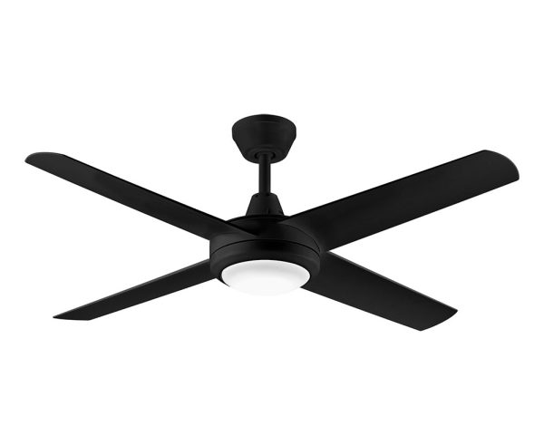 Aspire 52" AC Ceiling Fan With 18W LED Polymer Blades / Black - FA12BL + LA12BL