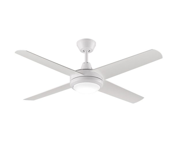 Aspire 52" AC Ceiling Fan With 18W LED Polymer Blades / White - FA12WH + LA12WH