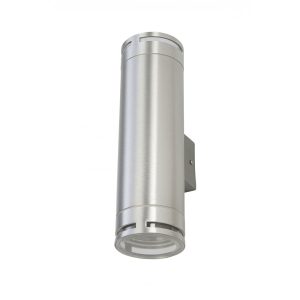 Brooklyn Up/Down LED Wall Pillar Light Polished Aluminium - BROOKLYN-2 P/A